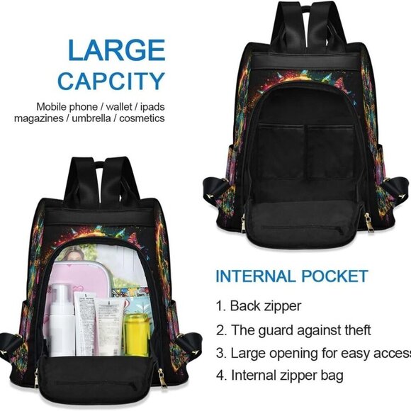 Women Backpack Purse Waterproof Polyester Anti-theft Casual Shoulder Bag main image 7